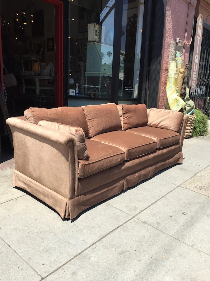 SOLD Plush at a Price Classic Velvet Sofa by HENREDON Casa